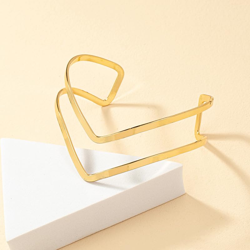 Gold Arm Cuff for Women,Arm Cuff Upper Arm Bracelet Jewelry Minimalist Armband ArmCuffs Bangle Bracelets Summer Beach Accessories - color: D