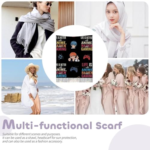 Scarfs for Women Fall Winter Scarves Shawls and Wraps for Evening Dresses - color: Design11