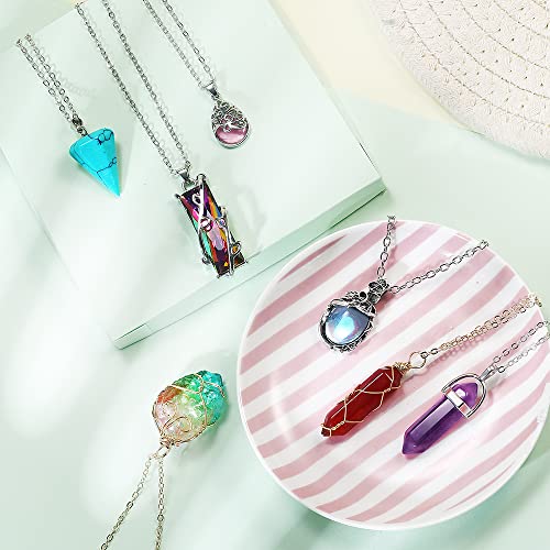 Vintage Crystal Pendant Necklaces for Women Chakra Healing Carnelian Necklace Bohemian Retro Sunflower Necklace Sun and Moon Pendants