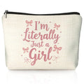 Coquette Pink Bow Girly Makeup Bag, Preppy Aesthetic Cosmetic Bags for Women, Coquette Preppy Gifts for Women, Girly Stuff, Pink Zipper Makeup Pouch - color: 01- pink(02)