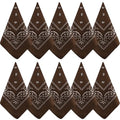 NACHLYNN 10/20pcs Paisley Bandanas Assorted Bandanas Cowboy Polyester Headbands Square Scarf Headwear - color: Brown