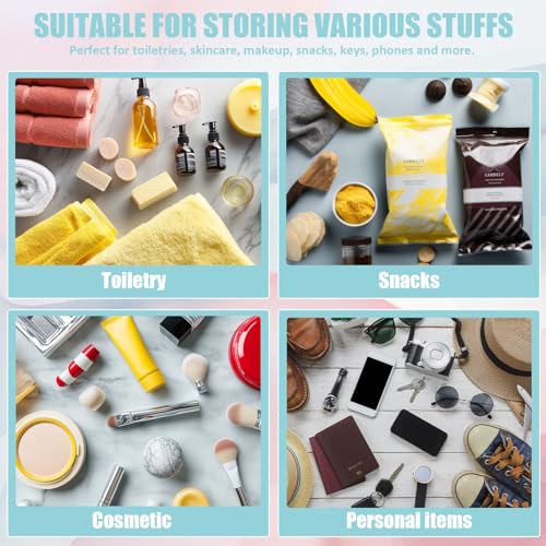 BuyCard Clear Stuff Bag for Travel, Preppy Chenille Letter Embroidered Zipper Pouch, Waterproof PVC & PU Leather Cosmetic Bag, Toiletry Makeup Bag for Women Girls Black - color: Black-Suff
