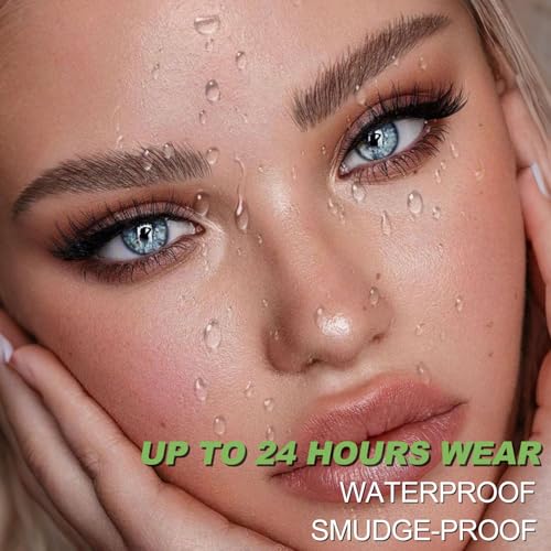 Microblading Eyebrow Pen, Waterproof Eyebrow Pencils for Women Brown Hair Like Natural Brow Contouring Pen, Precise Thin Four Forks Tip Liquid Pencil, Medium Brown