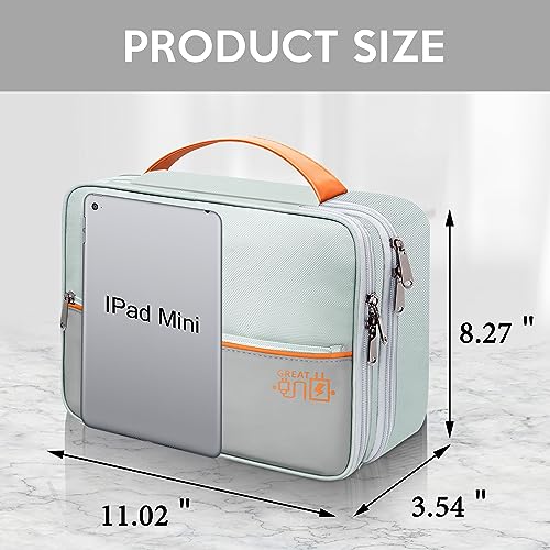 CILLA Electronic Organizer Travel Case, Travel Cord Organizer Case Portable Waterproof Cable Organizer Bag for Charger, Cord, USB, Power Bank, Earphone - color: zipper-gray