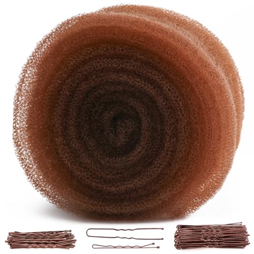YGQQOY Updo Hair Filler, Padding, Sponge, Donuts, Volume Bumps It Tool and Hairpins, Light Brown - color: Light Brown