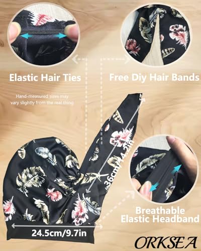 Chemo Headwear for Women Head Scarf Headwraps Silky Soft Turbans for Women Cancer Hats Chemo Beanie Coverings Scarves - color: B Black Pattern2