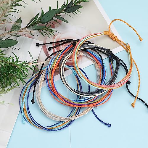 Beach Bracelet Set for Men and Women, Surfer Men Bracelet, Braided Boho Summer Bracelets Adjustable Men's Bracelet Handmade Women Bracelet String Rope Ankle Bracelets Birthday Gift - style: 18pcs boho bracelet