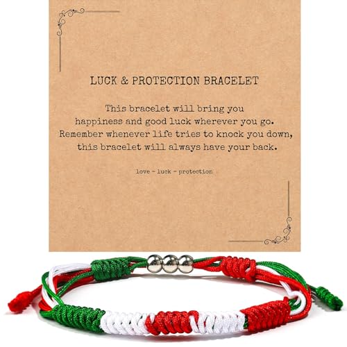 Iran Bracelet for Men Women Country Flag Color Wrist Wrap Bracelet Boho Green White and Red Patriotic String Thread Bracelets Iranian Protection and Lucky Jewelry Accessories - color: A1:iran bracelet