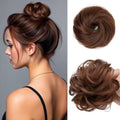 CJL HAIR 2PCs Small Cute Messy Bun Hair Piece for Thin Hair Women Mini Synthetic Curly Bun Scrunchies Updo Hairpieces Red Vino - color: 2PCS-Red Vino
