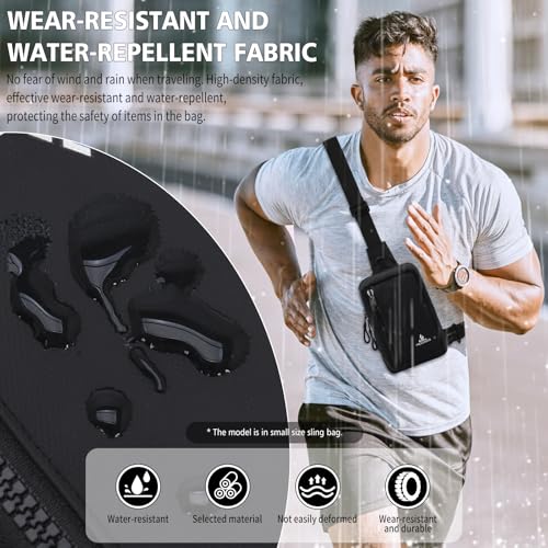 Peicees Small Crossbody Bag for Men Women Mini Sling Bag Travel Running Phone Daypack Cross Body Shoulder Bags, 2 Sizes, Small Navy Blue - color: Navy Blue, size: Small