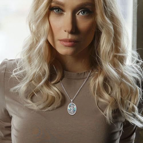 INFUSEU Mystical Hecate Triple Moon Goddess Necklaces, Divine Feminine Protection Gifts - style: Yemaya