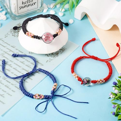 Adjustable Slider Bracelets Colorful Half Finished Bracelets Adjustable Beaded Bracelets DIY Friendship Bracelets for Women Jewelry Making Gifts Supplies - color: Mixed Colors-Peach Knot