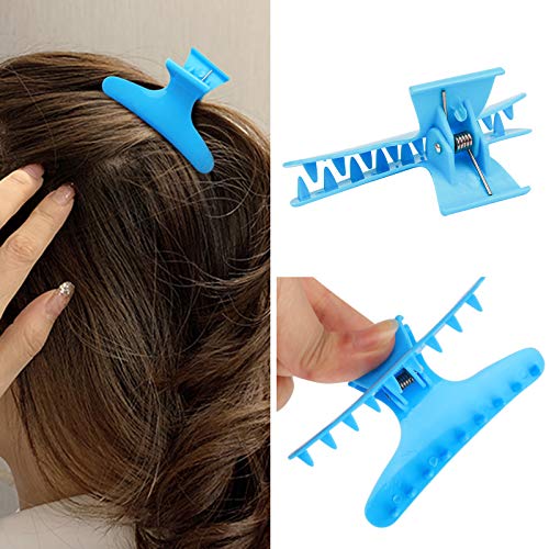 Ondder Hair Clips - Butterfly Clamps Claws for Salon Pro Cutting, Coloring, and Styling - Hair Accessories for Women - color: Yellow + Purple + Blue + Pink