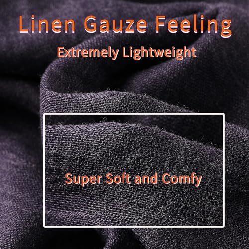 Harewom Lightweight Gauze Linen Feeling Shawl Wraps for Women Beach Summer Scarf for Evening Wedding Dresses - color: Shawl Wraps - Purple
