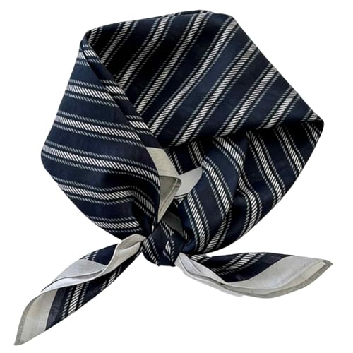 21 x 21 Inch Cotton Bandana for Women and Men,Soft Breathable Head Scarf, Multi-purpose Headband, Hair Scarf - color: Stripe Black-green-un14
