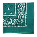 Motique Accessories 22 Inch Cotton Paisley Bandana - color: Dark Turquoise