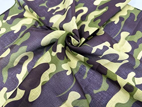 Single Pack Bandanas 60s Premium Cotton Soft Thin Handfeel Large Handkerchief for Men and Women - color: 1 Pack-camouflage
