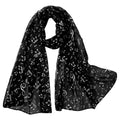 E-Clover Unique Fashion Women's Scarf Chiffon Sheer Scarves for Women Lightweight - color: Black Note