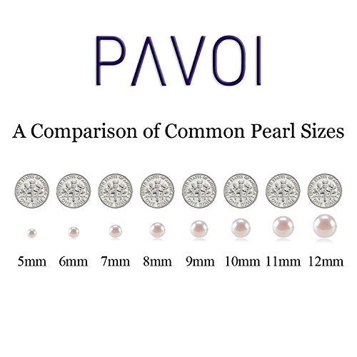 PAVOI 925 Sterling Silver Simulated Shell Pearl Earrings Leverback Dangle Studs
