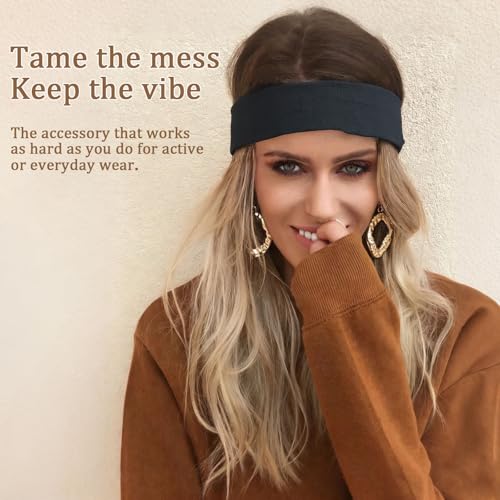 6 PCS Heart Cherry Print Headbands for Women Non Slip Soft Elastic Wide Headband Fashion Yoga Workout Hair Accessories - color: Cherry Print