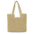 Straw Beach Tote Bag: Large Summer Boho Woven Bags - Rattan Handmade Shoulder Handbags for Women - color: Beige