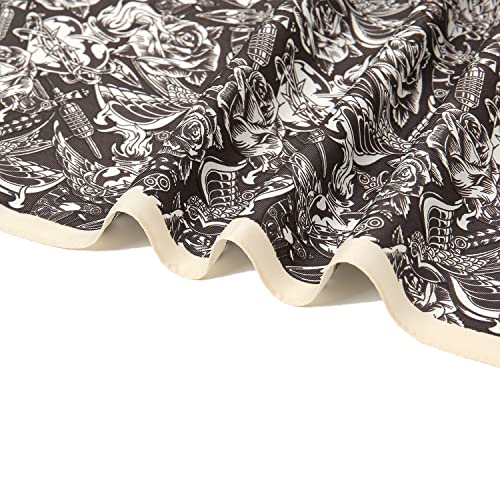 RIIQIICHY Women Head Hair Scarf Like Satin Silk Scarf Sleeping Hair Wrapping Night 27.5" - color: Black/White/Grey