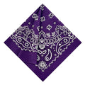 Single Pack Bandanas 60s Premium Cotton Soft Thin Handfeel Large Handkerchief for Men and Women - color: 1 Pack-purple