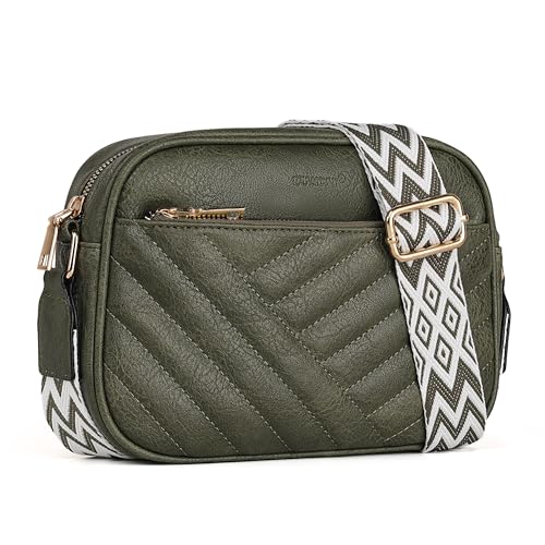 TANTOMI Small Crossbody Bags for Women Trendy, Cell Phone Purses Wallet with 4 Card Slots, Small Purses with Adjustable Strap - color: Dark Green