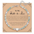 Inspirational Gifts Bracelets for Women: Healing Natural Stone Beaded Bracelets - Mothers Day Birthday Graduation Christmas Gifts for Women Friends Mom Daughter Sister Bestie - color: Amazonite-Sister in Law