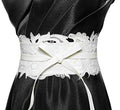 Lovful Womens Faux Leather Lace Wrap Around Obi Belt Waist Boho Band Wide Belts