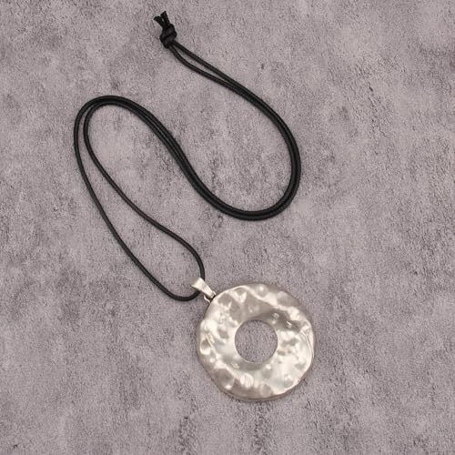 JAOYU Boho Necklace for Women Large Pendant Necklace Boho Long Choker Leather Gold Necklace Vintage Earthy Jewelry Trendy - style: Bohemian Necklaces