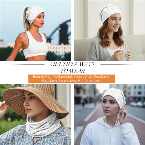 Chemo Caps Slouchy Beanie Hat Stretch Cancer Head Wraps Turban Sleep Headwear Scarf for Women Girls Men - color: I-12-grey Leopard