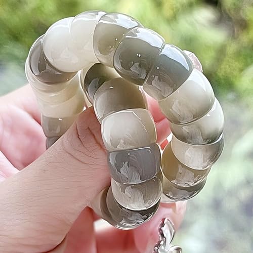 Fidget Bracelet Natural Bodhi Seeds Beaded Bracelets Zen Fidget Stretch Bracelets Alleviate Anxiety Stress Protection Healing Bodhi Jewelry Gifts for Women Men - color: A6:Fidget Bracelet