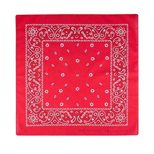 Levi’s All-Gender Multi-Purpose Bandana Gift Set – Headband, Wrap, Face & Neck Coverage - color: White/Red, size: Pack 2