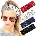ELACUCOS Headbands for Women Criss Cross Boho Floal Style Head Bands for Women's Hair 4 Pack - color: Set9