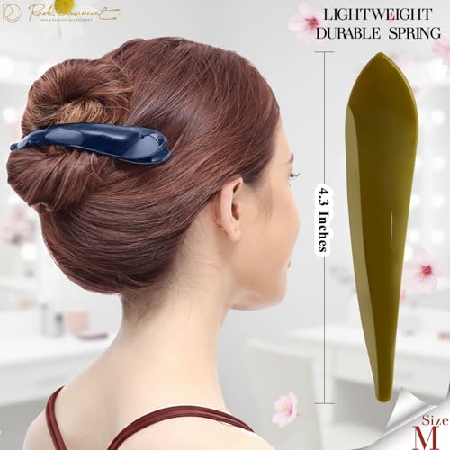 RC ROCHE 6 Pcs Duck Bill Alligator Hair Clips for Women Sectioning Flat Claw Long Thick Hair Inner Teeth Curved Styling Jaw Strong Secure Grip Salon, Medium Classic Multicolor - color: (Medium) Classic
