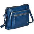 Leather Crossbody Bags for Women Small Soft Genuine Pebbled Sling Shoulder Handbag Crossover Purse with Full Adjustable Strap (Sapphire Blue Nappa) - color: Sapphire Blue Nappa