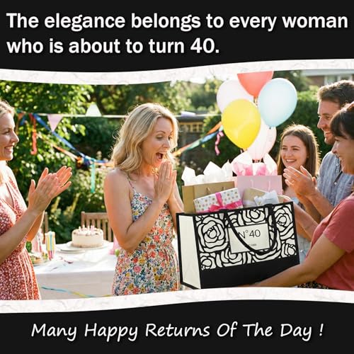 50th/60th/70th/40th/30th/80th Birthday Gifts for Women Her, Birthday Gifts Tote Bag for Mom Wife Aunt Friends - style: 40th