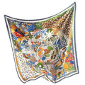 Women's Square Silk Like Head Scarf Large 35 inch Silk Feeling Hair Wrapping Satin Scarves for Sleeping Bandanas - color: A008-3 Twill Green