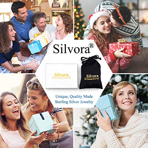 Silvora 925 Sterling Silver Band Rings for Women Men, High Polish Plain Dome Tarnish Resistant Wedding Rings Size 4-12 - style: A:3mm-Diamond
