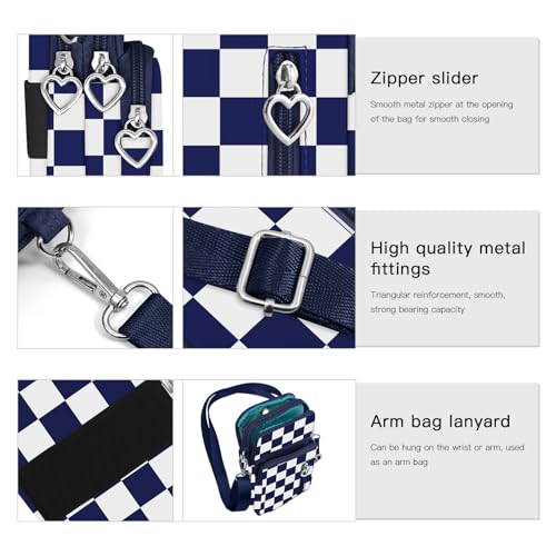BIAOTIE Lightweight Small Crossbody bags Cell Phone Purses Travel Pouch Shoulder Bag for Women - color: Deep Blue