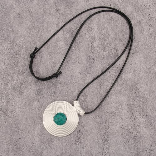 Chunky Necklace for Women Boho Pendant Necklace Statement Western Choker Necklaces for Women Vintage Bohemian Jewelry - style: Large Pendant Necklace