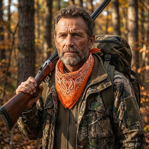 The Peacock Crew Premium Soft Cotton Bandanas Pack for Men and Women Paisley 22 x 22 inches - color: Pack of 10 Orange Slice