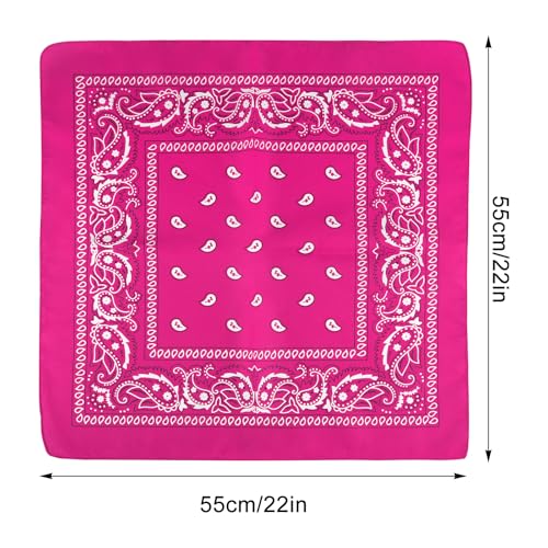 NACHLYNN 10/20pcs Paisley Bandanas Assorted Bandanas Cowboy Polyester Headbands Square Scarf Headwear - color: Multicolor