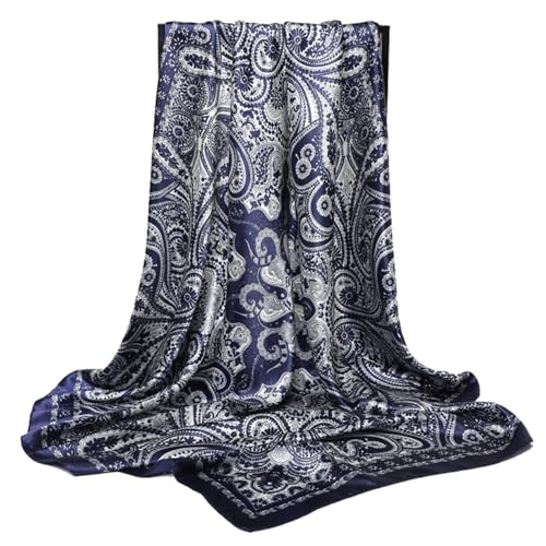Headscarf Large Square Women Scarf 35" Fashion Scarves Silk Feeling Hairscarf - color: A112