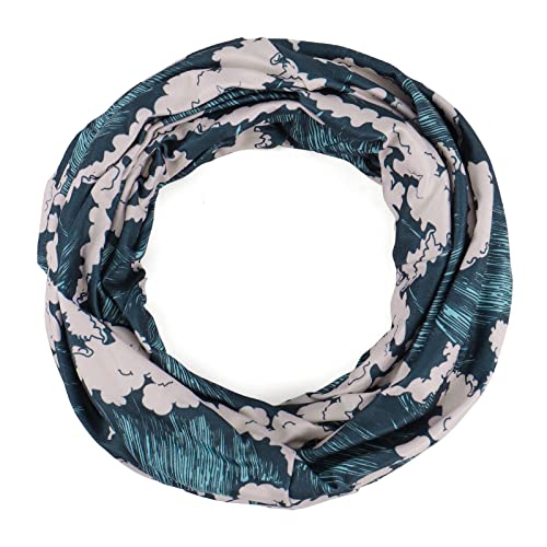KAKU NANU Women Turban Chemo Beanies Pre Tied Caps Baggy Slouchy Headwear Sleep Scarf - color: Ocean Waves