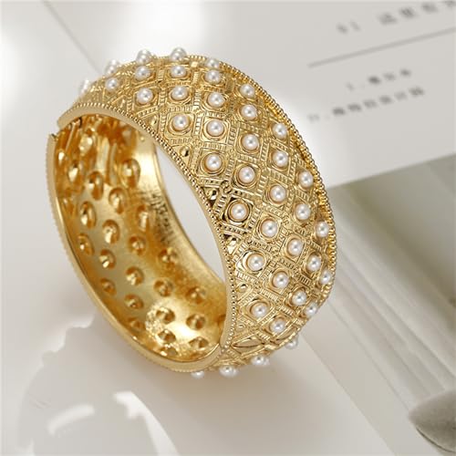 YMBYCM Gold Chunky Bangle Bracelets for Women Trendy Wide Chunky Cuff Bracelets Wrap Bracelet - style: C-G