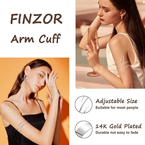 Arm Cuff Bracelet for Women Arm Layered Cuff Bangles Adjustable Coil Swirl Armlet ArmBand Stackable - style: 8 Sets Silver