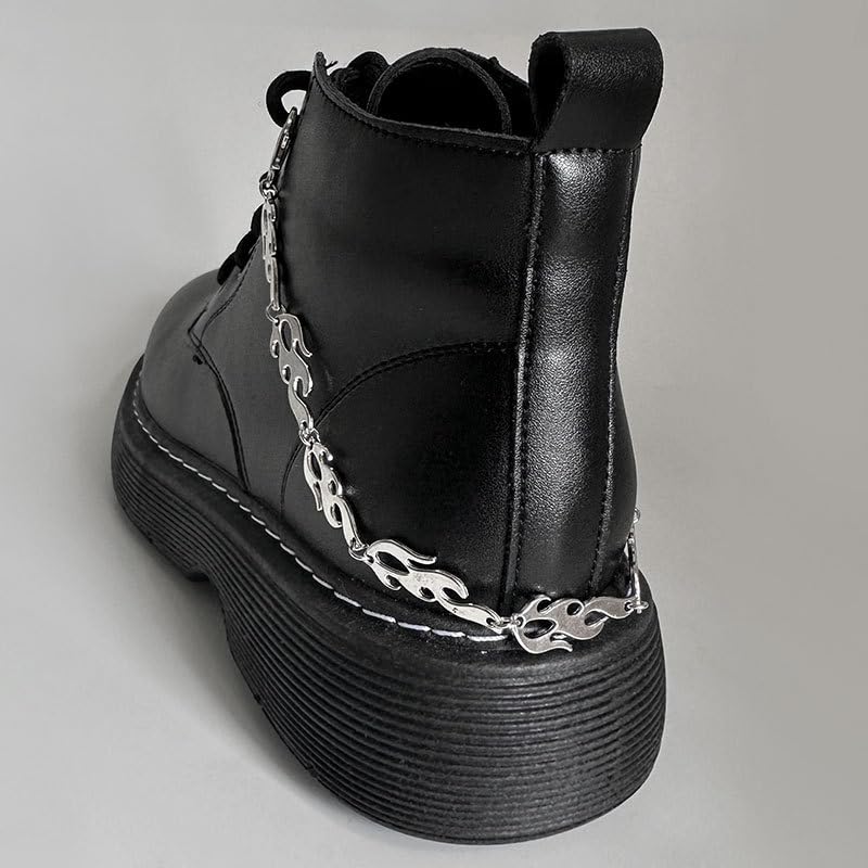 2 PCS Silver Fire Cross Shoe Chain Martin Boots Canvas Shoes Shoes Boot Decoration