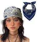 21"x21" Soft Cotton Bandana for Men and Women Unisex Head Wrap Scarf Headband Face Mask for Outdoor - color: Qm2-whale Song
